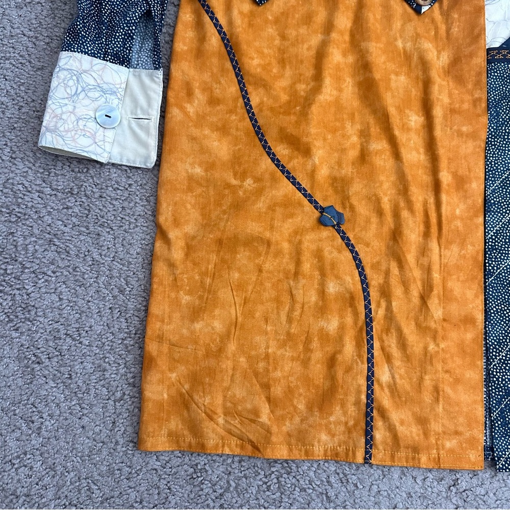 Patchwork Tunic Open Front Blazer - image 3